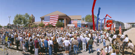 George W. Bush campaign whistle-stop train tour, 2000, Oxnard, Californiaのeditorial素材