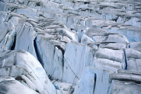 Aerial view of glacier in St. Elias National Park, Wrangell, Alaskaのeditorial素材