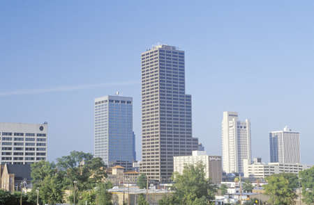 State capital and skyline in Little Rock, Arkansasのeditorial素材