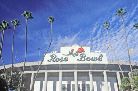 Front entrance to the Rose Bowl in Pasadena, Pasadena, Californiaのeditorial素材