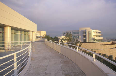 The Getty Center at sunset, Brentwood, Californiaのeditorial素材