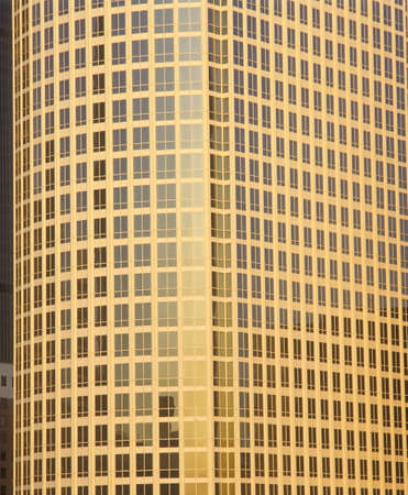 Urban windows at sunset, Los Angeles, Californiaのeditorial素材