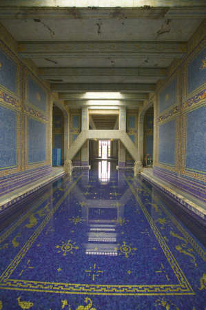Indoor Roman Pool at Hearst Castle, San Simeon, California, where many celebrities went swimmingのeditorial素材