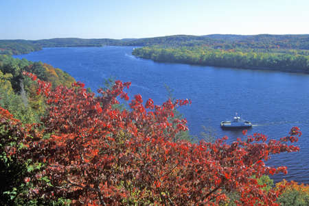 View of the Connecticut River form Gillette Castle, East Haddam, Connecticutのeditorial素材