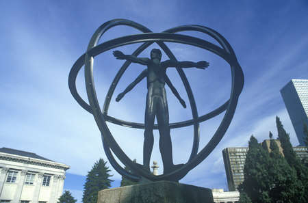 Christopher Columbus statue, Denver, Coloradoのeditorial素材