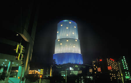 Contemporary architecture of the Centrust office building, Miami, Floridaのeditorial素材