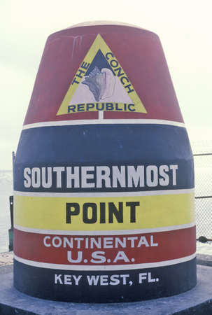 Southernmost point of the continental United States, Key West, Floridaのeditorial素材