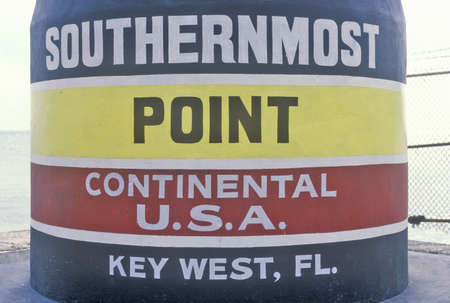 Southernmost point of the continental United States, Key West, Floridaのeditorial素材