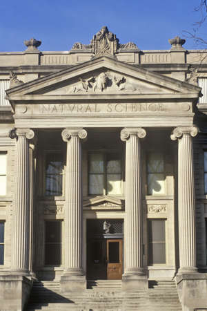 Front of Natural Science Building at the University of Iowa, Iowa City, Iowaのeditorial素材