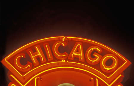 Chicago Neon Sign, Chicago, Illinoisのeditorial素材