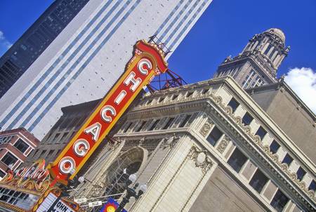 Chicago Theater, Chicago, Illinoisのeditorial素材