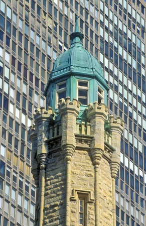 Top of the Water Tower, Chicago, Illinoisのeditorial素材