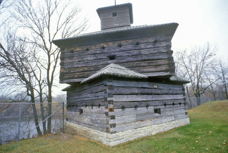 Fort Armstrong Blockhouse, Rock Island, Illinoisのeditorial素材