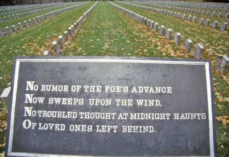 Confederate Cemetery, Rock Island, Illinoisのeditorial素材