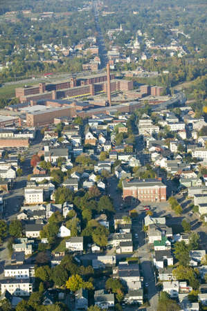 The West Point-Pepperell textile mill in Biddeford, Maineのeditorial素材
