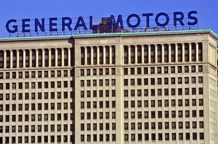 General Motors Headquarters in downtown Detroit, MIのeditorial素材