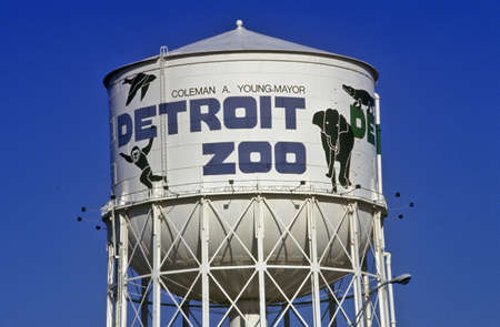 Water tower at Detroit Zoo in Detroit, MIのeditorial素材