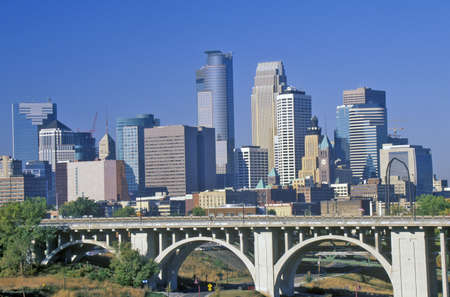 Morning view of Minneapolis, MN skylineのeditorial素材