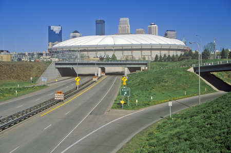 Hubert H. Humphrey Metrodome, Minneapolis, MNのeditorial素材
