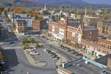 View of Claremont, NH from the Bell Towerのeditorial素材