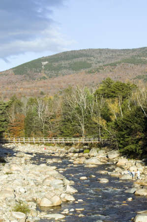 Autumn stream in Crawford Notch State Park in White Mountains of New Hampshire, New Englandのeditorial素材