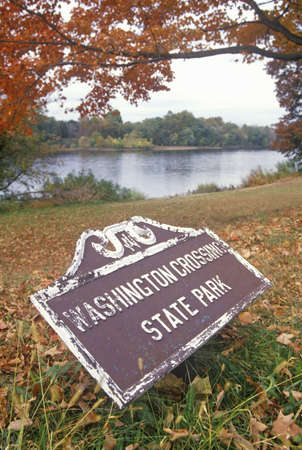 Entrance to Washington Crossing State Park, on Scenic route 29 in NJのeditorial素材