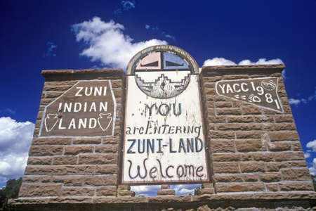 Entrance to Zuni Indian Reservationのeditorial素材