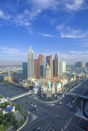 New York New York Hotel and Casino in morning light, Las Vegas, NVのeditorial素材
