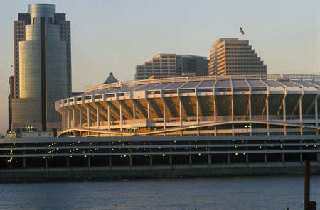 Three Rivers Stadium on Ohio River, Cincinnati, OHのeditorial素材
