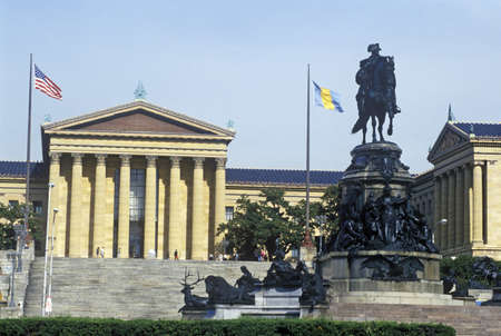Entrance to the Philadelphia Museum of Art, Philadelphia, PAのeditorial素材