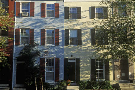 Row houses, Philadelphia, PAのeditorial素材