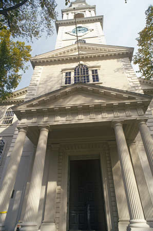 Entrance to the first Baptist church in America, Providence, RIのeditorial素材