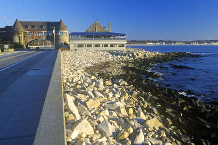 Narragansett Pier on Scenic Route 1S, RIのeditorial素材