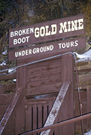 Tourist attraction of Broken Boot Gold Mine in Deadwood, SDのeditorial素材