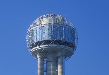 Detail of Reunion Tower in Dallas, TXのeditorial素材
