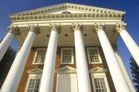Columns on building at University of Virginia inspired by Thomas Jefferson, Charlottesville, VAのeditorial素材
