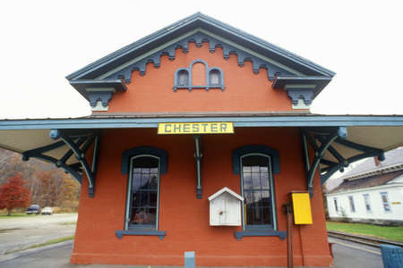Railroad station in Chester, VTのeditorial素材