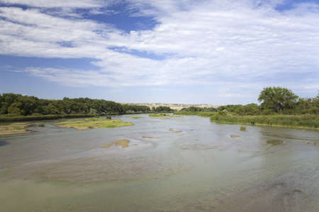 North Platte River, western Nebraska, along state highway 26のeditorial素材