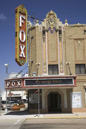 Historic Fox Theater in downtown North Platte, Nebraskaのeditorial素材
