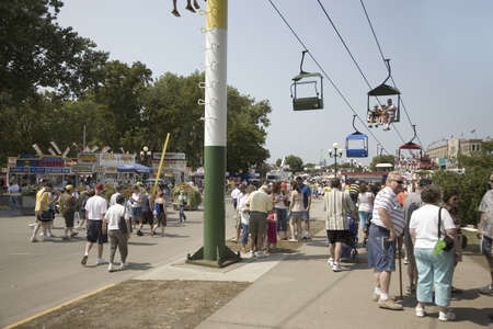 Elevated view of Iowa State Fair, Des Moines, Iowa, August, 2007のeditorial素材