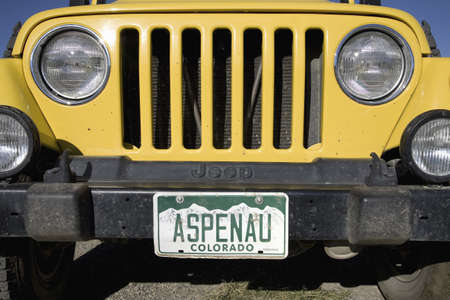 Colorado license plate spelling Aspenのeditorial素材