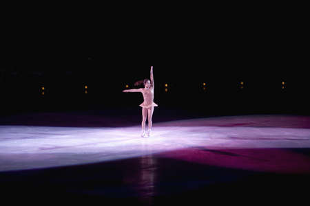Champion figure skater Sasha Cohen performing at Champions on Ice, May 27, 2007 at Staple Center, Los Angeles, Californiaのeditorial素材