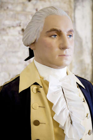 A mannequin of General George Washington as he appeared in 18th century in full uniform at Maryland State House, Annapolis, Marylandのeditorial素材