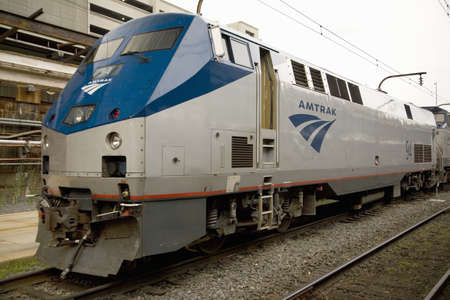 Amtrak Acela Express train, Union Station, Washington, D.C.のeditorial素材