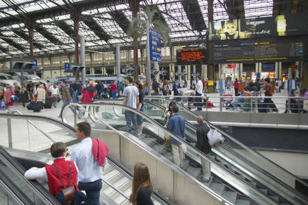 Interior of the Gare de Lyon in Paris, Franceのeditorial素材