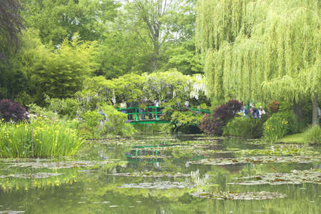 The Gardens at Giverny with Monet's Bridge, Giverny, Franceのeditorial素材