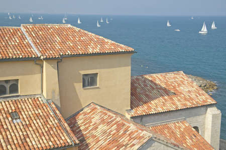 Looking out of the Picasso Museum, Antibes, France