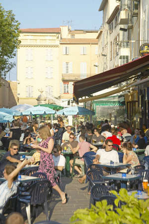 Restaurants, Antibes, Franceのeditorial素材