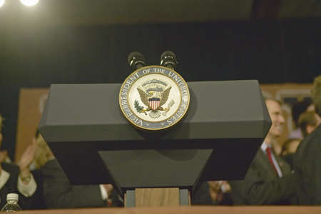 Campaign rally in Ohio attended by Vice Presidential candidate Dick Cheney, 2004のeditorial素材