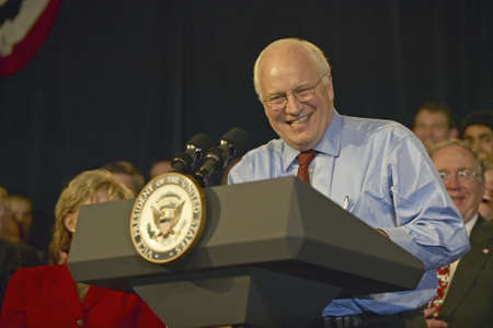 Campaign rally in Ohio attended by Vice Presidential candidate Dick Cheney, 2004のeditorial素材
